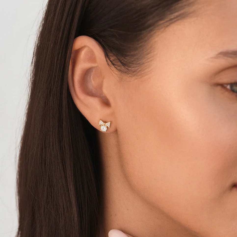 Affinity Stud Earring in Gold - Image 4