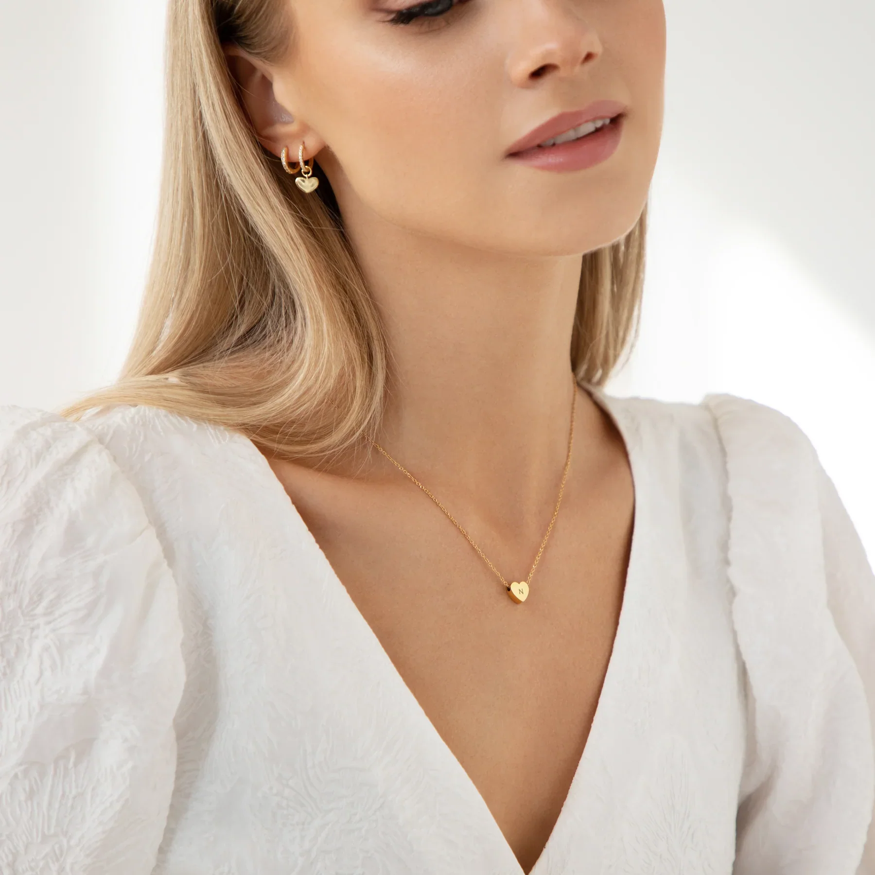 Amo Heart & Amore Earring Gift Set in Gold - Image 3