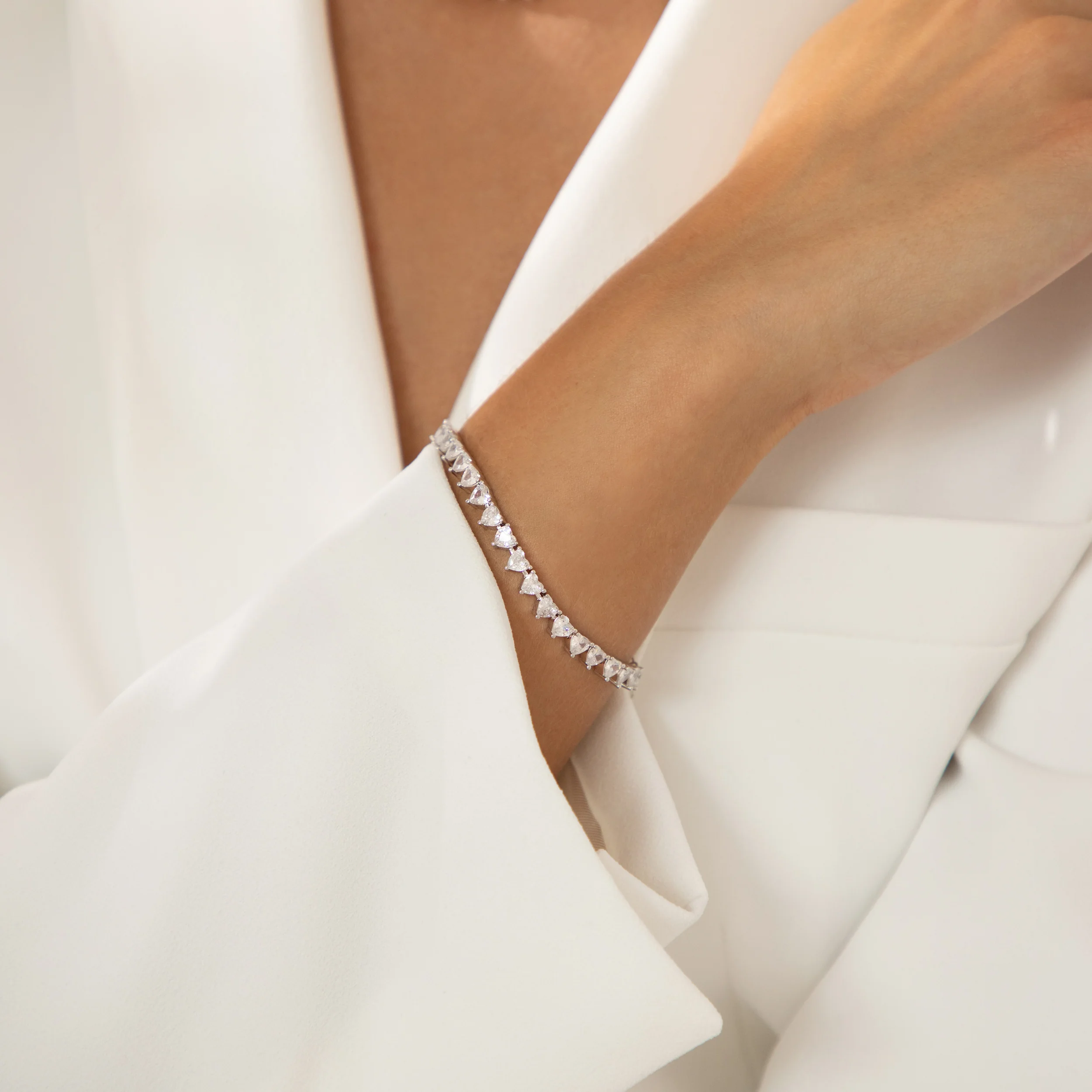 Amore Tennis Bracelet In Silver - Image 3