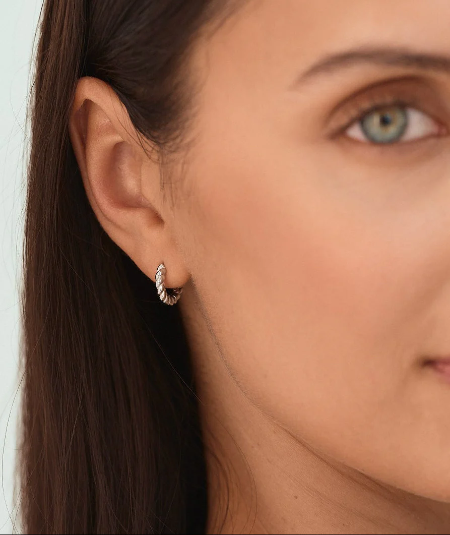 Eternal Rope Huggies in Silver - Image 3