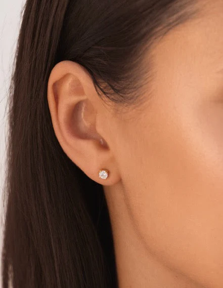 Diamond Stud Earring in Gold - Image 3