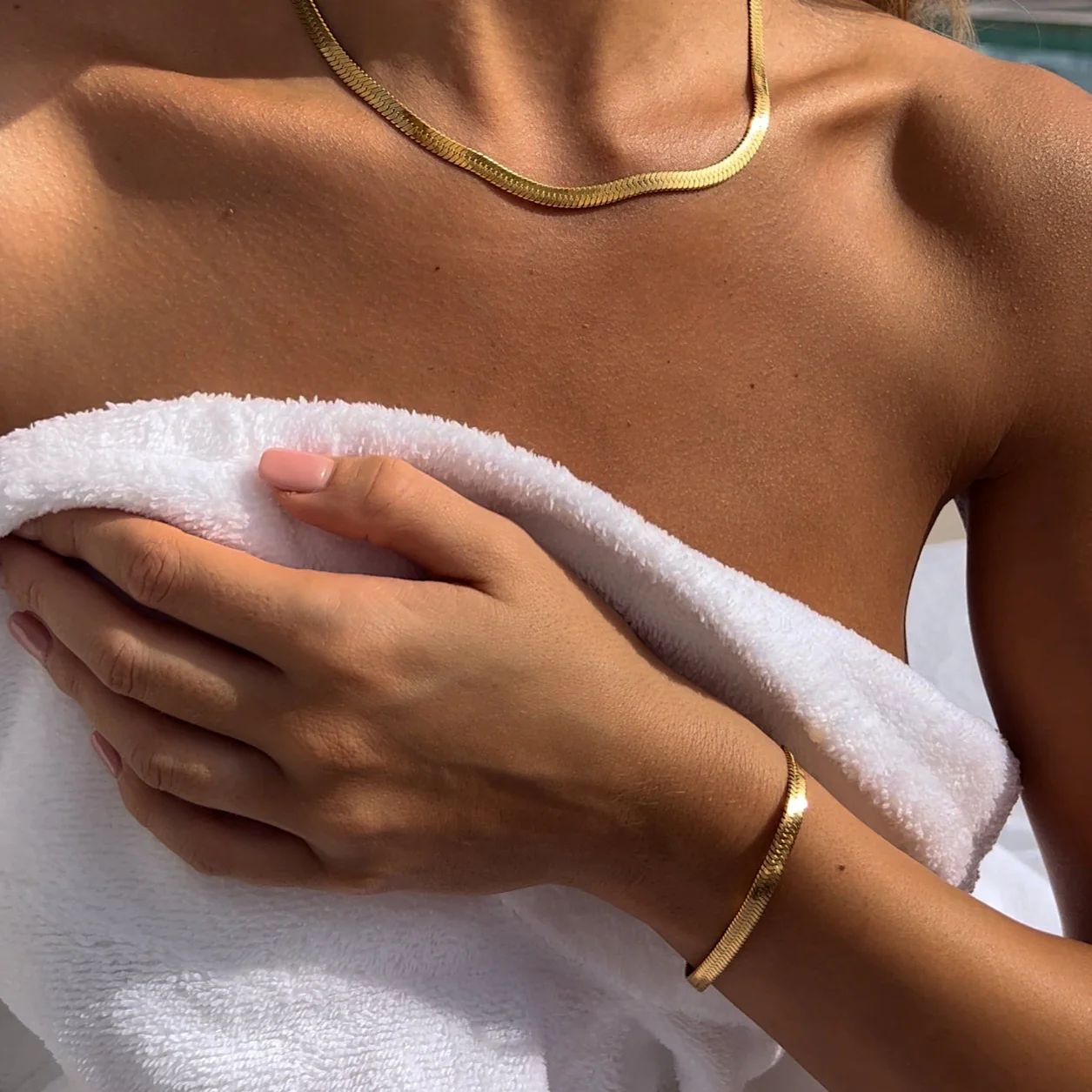 Herringbone Bracelet Silver - Image 3