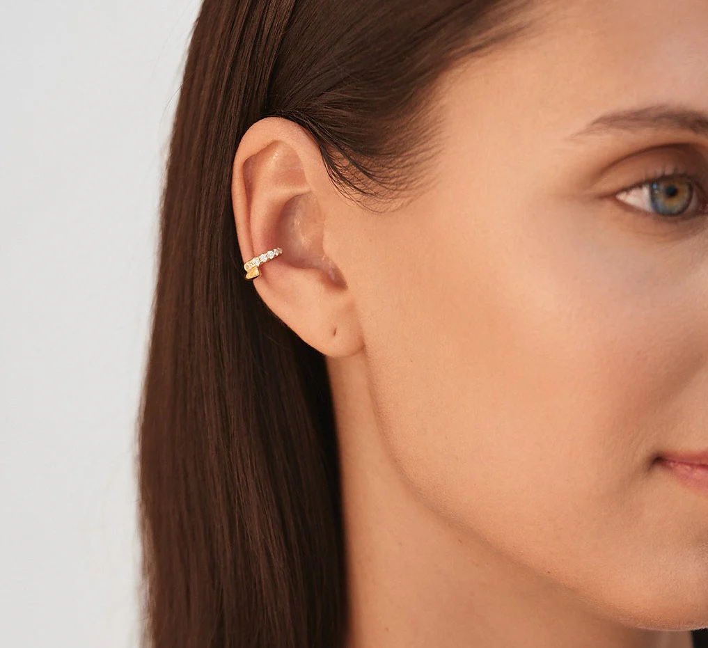 Pave Layered Cuff in Gold - Image 3