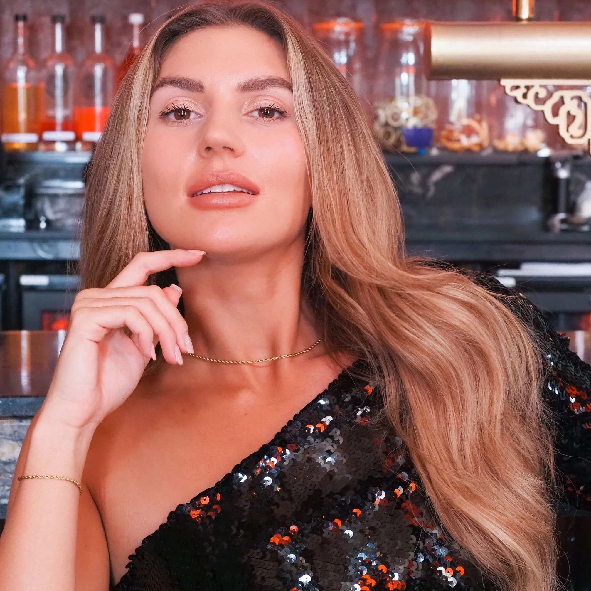 Rope Necklace & Bracelet Set In Gold - Image 5