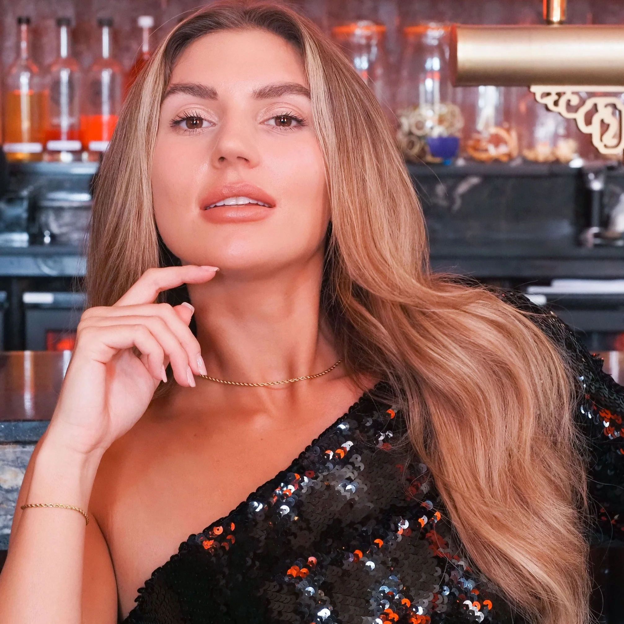 Rope Necklace & Bracelet Set in Silver - Image 3