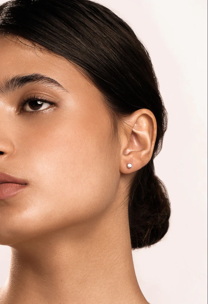 Sphere Pave Studs In Gold - Image 5