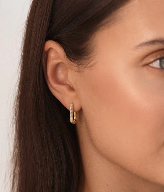 Symmetrical Hoops in Gold - Image 3