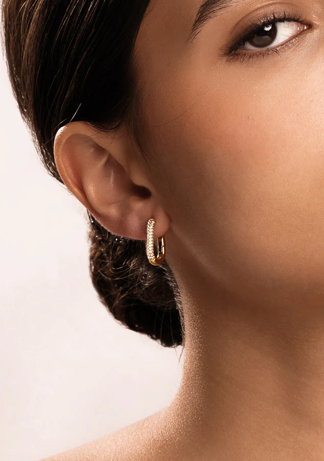 Symmetrical Hoops in Gold - Image 4