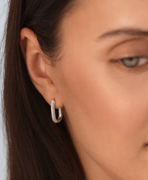 Symmetrical Hoops in Silver - Image 4