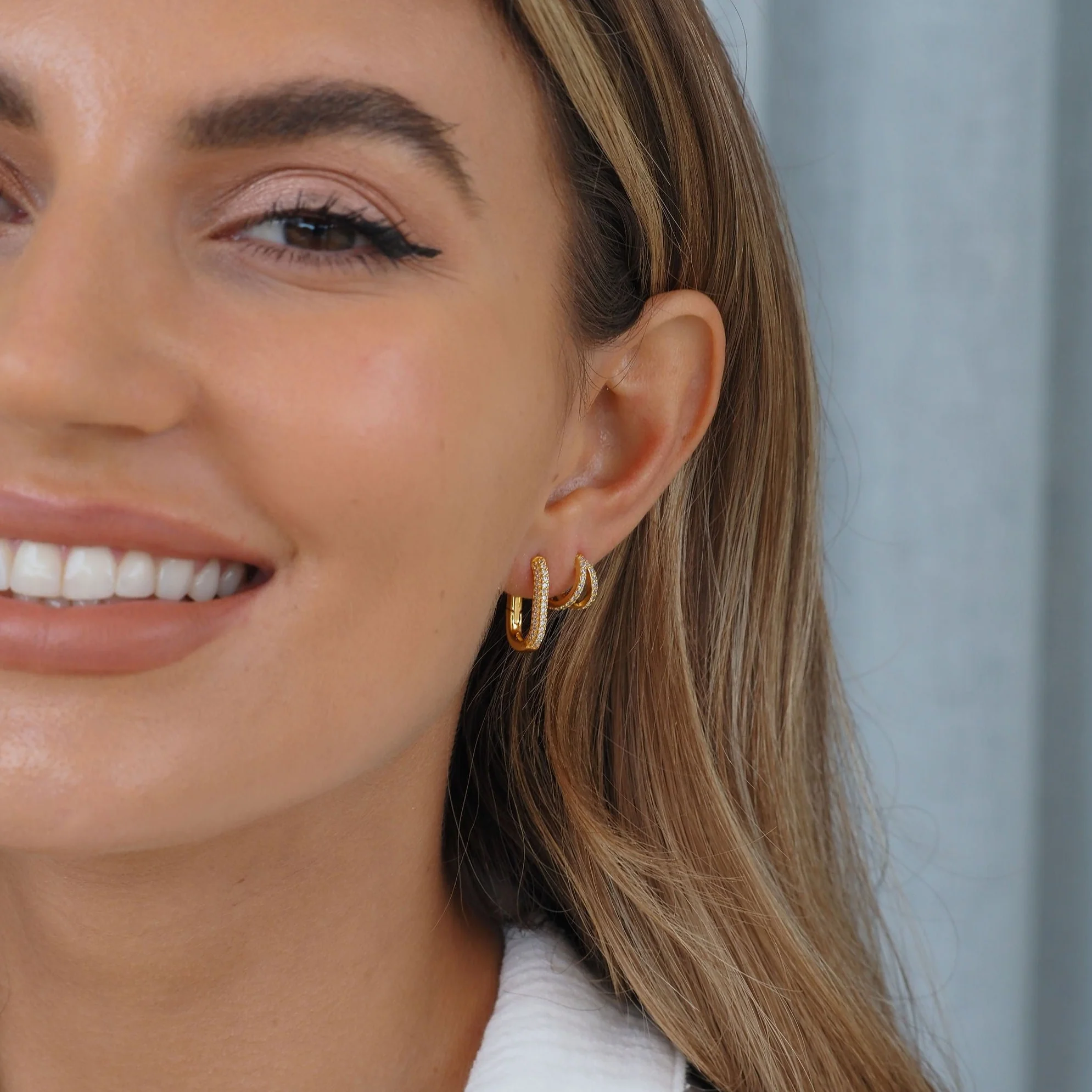 Symmetrical Hoops in Silver - Image 5