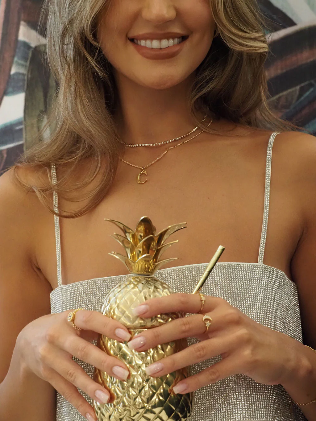 T Initial Necklace Gold - Image 4
